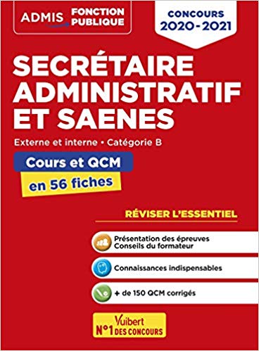 Concours 2020 2021 Secretaire Administratif Et Saenes Livres Concours Fonction Publique La Librairie Des Candidats